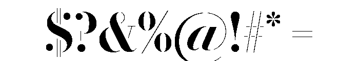 Le Jeune Poster Stencil Font OTHER CHARS