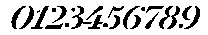 Le Jeune Text Stencil Italic Font OTHER CHARS