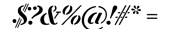 Le Jeune Text Stencil Italic Font OTHER CHARS
