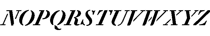 Le Jeune Text Stencil Italic Font UPPERCASE