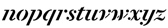 Le Jeune Text Stencil Italic Font LOWERCASE