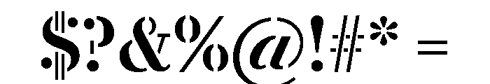 Le Jeune Text Stencil Font OTHER CHARS