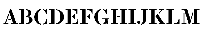 Le Jeune Text Stencil Font UPPERCASE