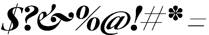 LeGrandItalicVAR Black Instance Font OTHER CHARS