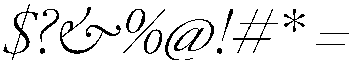 LeGrandItalicVAR ExtraLight Instance Font OTHER CHARS