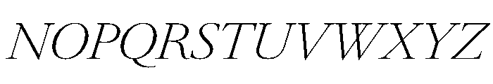 LeGrandItalicVAR ExtraLight Instance Font UPPERCASE