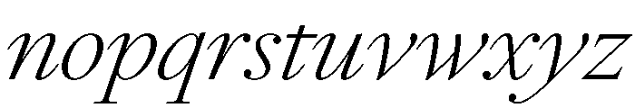 LeGrandItalicVAR ExtraLight Instance Font LOWERCASE