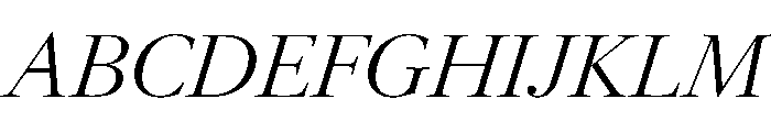 LeGrandItalicVAR Light Instance Font UPPERCASE