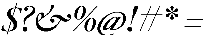 LeGrandItalicVAR Medium Instance Font OTHER CHARS