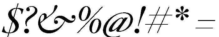 LeGrandItalicVAR Regular Instance Font OTHER CHARS