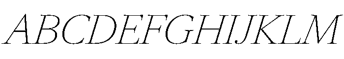 LeGrandItalicVAR Thin Instance Font UPPERCASE