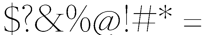 LeGrandVAR Thin Instance Font OTHER CHARS