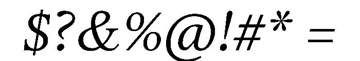 Lector Italic Font OTHER CHARS