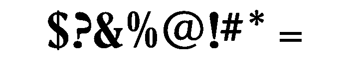 Leighton CondensedBold Font OTHER CHARS