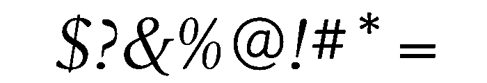 Leighton RegularItalic Font OTHER CHARS