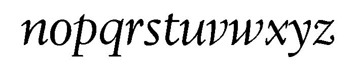Leighton RegularItalic Font LOWERCASE