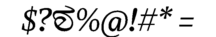 LemanicItalicGX BookItalic Instance Font OTHER CHARS