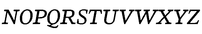 LemanicItalicGX BookItalic Instance Font UPPERCASE