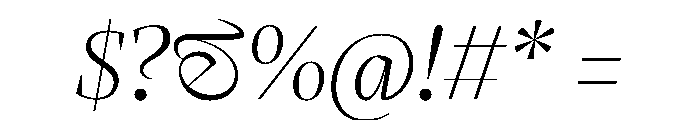 LemanicItalicGX LightItalic Instance 4aaeebfa Font OTHER CHARS