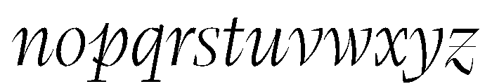 LemanicItalicGX LightItalic Instance 4aaeebfa Font LOWERCASE