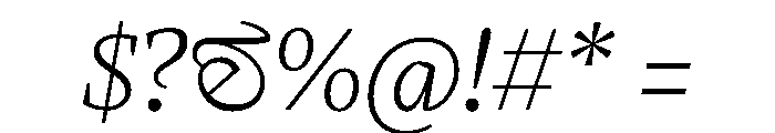 LemanicItalicGX LightItalic Instance Font OTHER CHARS