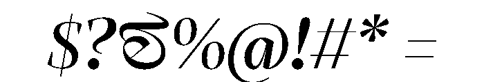 LemanicItalicGX MediumItalic Instance A65b367e Font OTHER CHARS