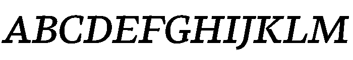 LemanicItalicGX MediumItalic Instance Font UPPERCASE