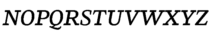 LemanicItalicGX MediumItalic Instance Font UPPERCASE