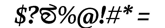 LemanicItalicGX SemiBoldItalic Instance Font OTHER CHARS