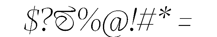 LemanicItalicGX ThinItalic Instance 143cc60d Font OTHER CHARS