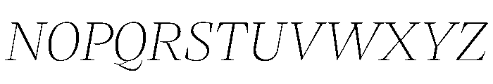 LemanicItalicGX ThinItalic Instance 143cc60d Font UPPERCASE