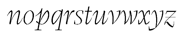 LemanicItalicGX ThinItalic Instance 143cc60d Font LOWERCASE