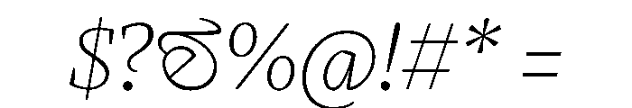 LemanicItalicGX ThinItalic Instance Font OTHER CHARS