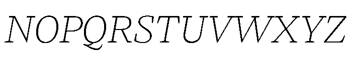 LemanicItalicGX ThinItalic Instance Font UPPERCASE