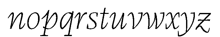 LemanicItalicGX ThinItalic Instance Font LOWERCASE