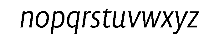 LemonSansNextCond SLightItalic Font LOWERCASE