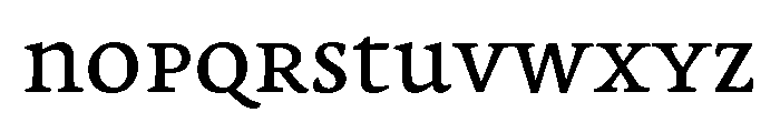 LemonSerif UniRegular Font LOWERCASE