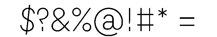 Lemur ExtraLight Font OTHER CHARS