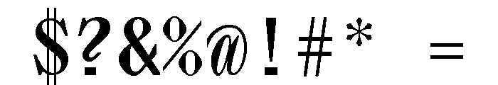 Lettra Mono Bold Font OTHER CHARS