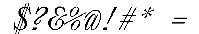 Lettra Mono Italic Font OTHER CHARS