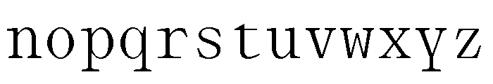 Lettra Mono Light Font LOWERCASE