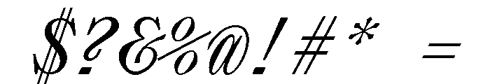 Lettra Mono Medium Italic Font OTHER CHARS