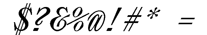 Lettra Mono Semibold Italic Font OTHER CHARS