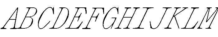 Lettra Mono Thin Italic Font UPPERCASE