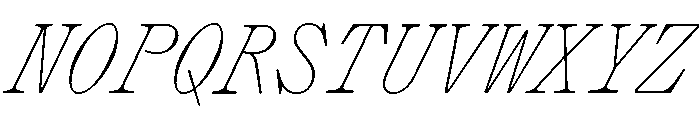 Lettra Mono Thin Italic Font UPPERCASE