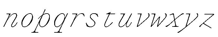 Lettra Mono Thin Italic Font LOWERCASE