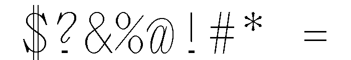 Lettra Mono Thin Font OTHER CHARS