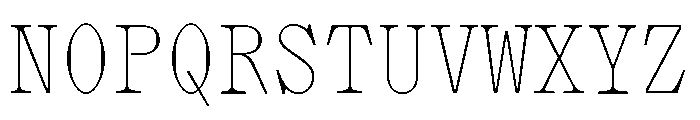 Lettra Mono Thin Font UPPERCASE