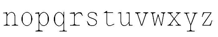 Lettra Mono Thin Font LOWERCASE