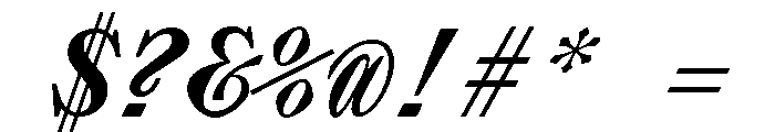Lettra Mono Ultrabold Italic Font OTHER CHARS